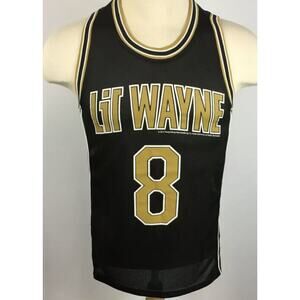 Lil Wayne Carter Tank Rap Hip Hop Tour Basketball Jersey T Shirt Young Money EUC